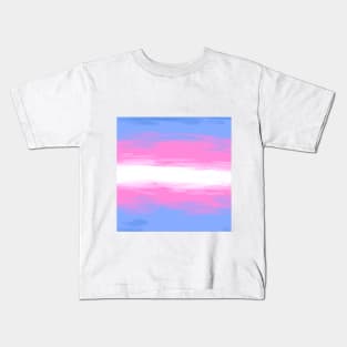 Painted Transgender Pride Flag Kids T-Shirt